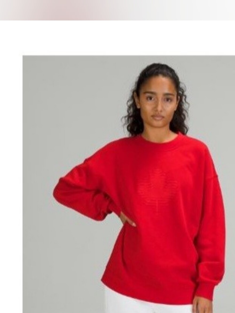 Lululemon Perfectly Oversized Crew Sweater - Crimson Red Sz 18
